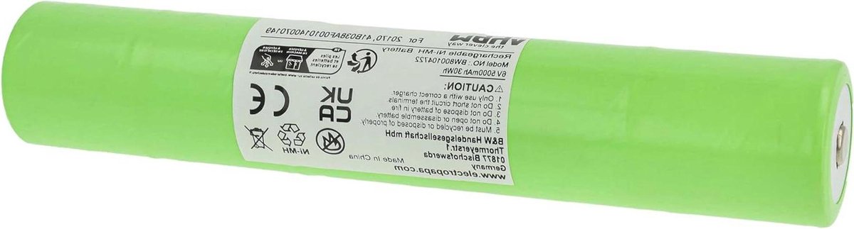 Vervangende Batterij - Zaklamp Accu - Verlichting Buiten - Hoge Capaciteit - 6 Volt - Groen