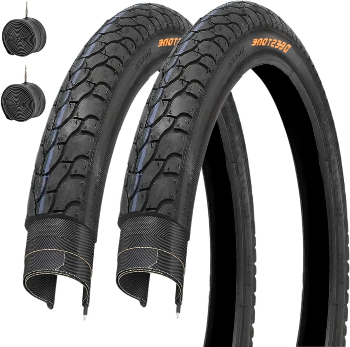 Fietsbanden Set - Banden Binnenbanden - Stadse Fietstochten - Butyl Binnenbanden - 20 Inch - Zwart
