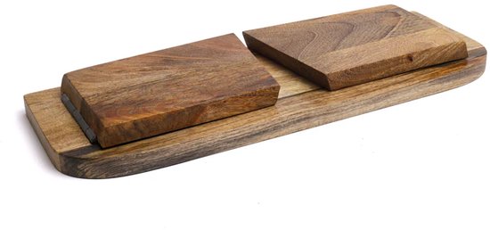 Meditatiebankje mangohout (Inklapbaar) - ± 48 cm x 18 cm — afbeelding 4
