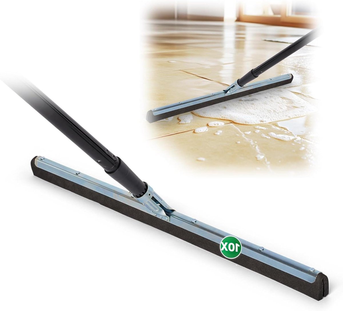 Vloertrekker - Waterwisser - Vloeren Drogen - XXL Breed - 60 cm - Zilver