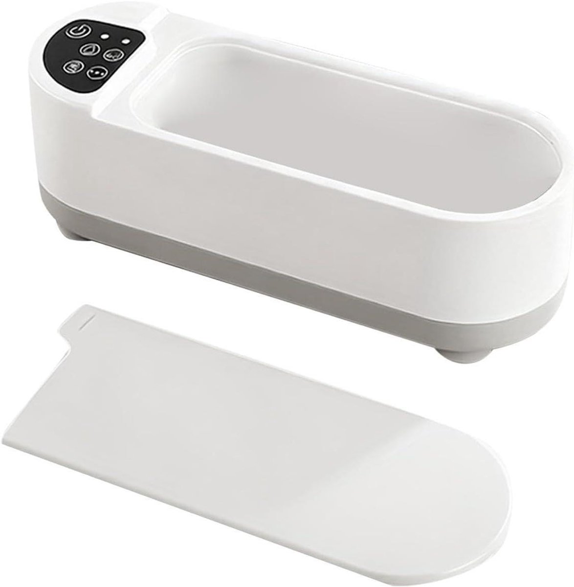 Ultrasone Reiniger - Brillenwasser - Objecten Reinigen - Precisie Ultrasone Technologie - 21 x 8 x 7 cm - Wit