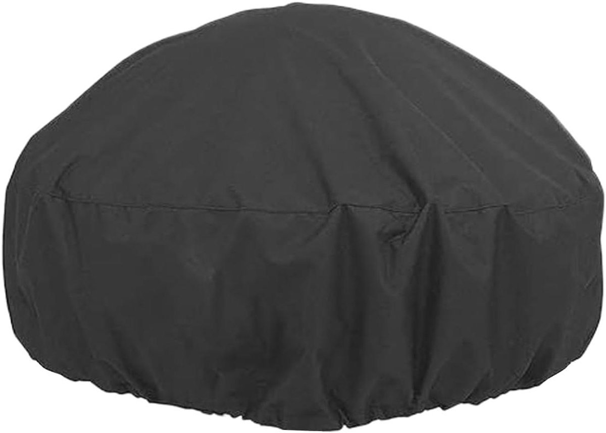 Vuurkorf Afdekking - Beschermhoes Buitenhaard - Terras Beschermen - Weerbestendig Oxford Weefsel - 86 cm Rond - Zwart