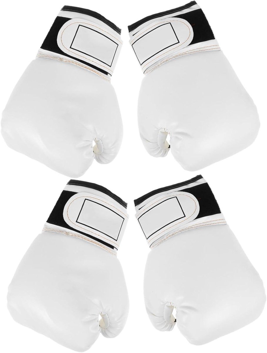 Kinder Bokshandschoenen - Sparring Handschoenen Peuters - Kickboksen Training - Zachte Schuimvoering - 21 x 13 x 9.5 cm - Wit