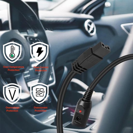 Koelbox Stroomkabel - Auto Koelkast Kabel - Voedsel Vers Houden - Zuurstofvrije Koperen Kern - 2 meter - Zwart van Koelbox. — afbeelding 2