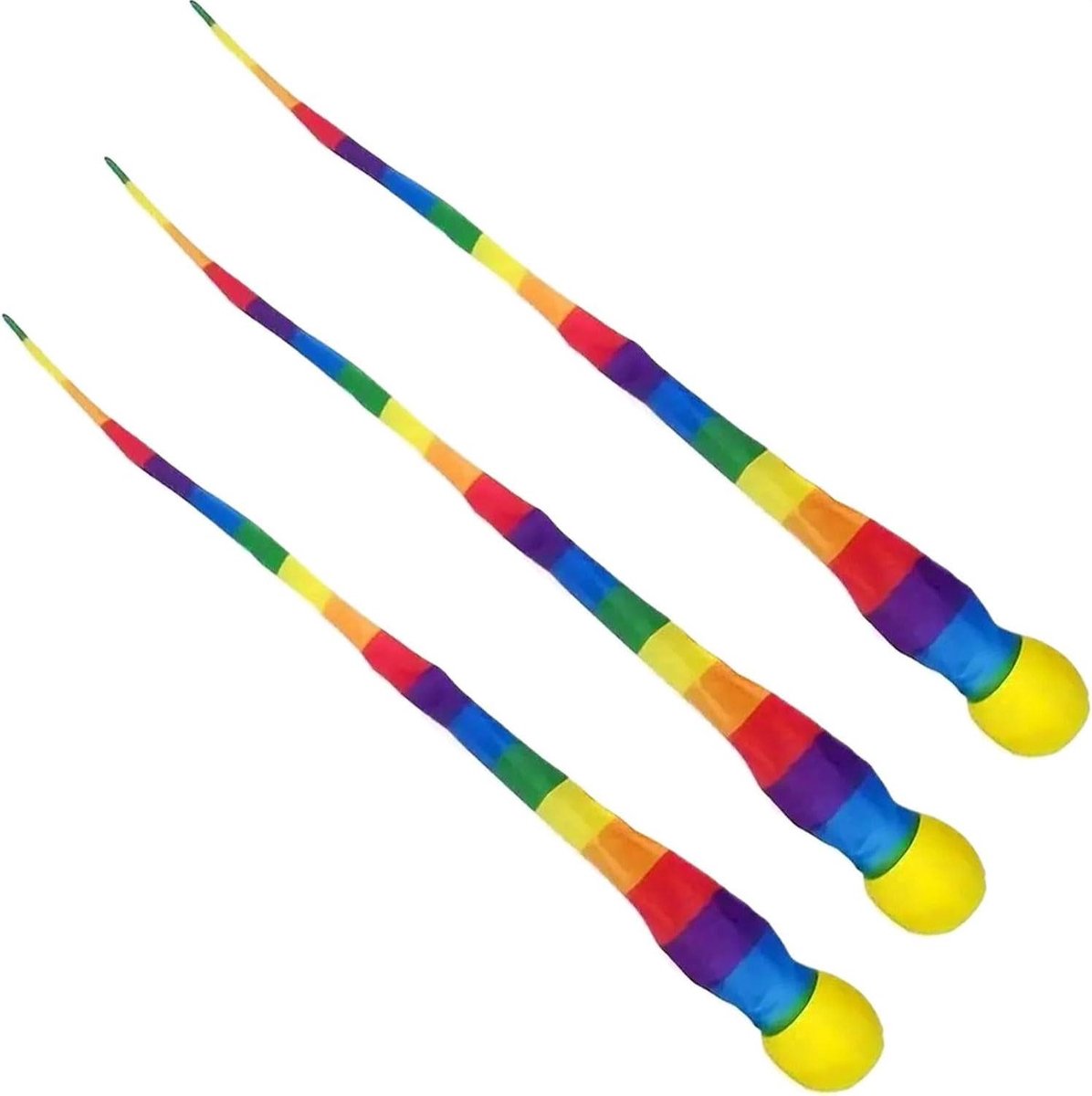 Gooi en Vang Bal - Lintspel Set - Buiten Spelen - Regenboogkleur Ontwerp - 90-100 cm - Multicolor