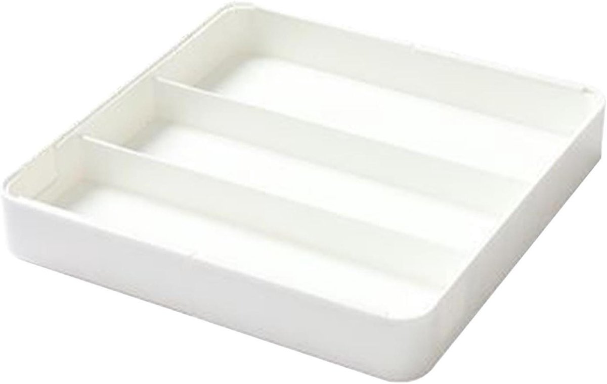 Bestekorganizer Lade - Bestekbak Keuken - Keuken Ordenen - Intrekbaar Ontwerp - 27 x 27 cm - Wit