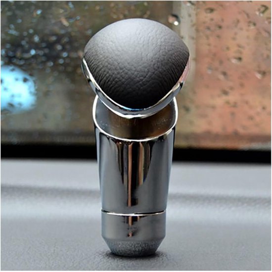 Versnellingspookknop Auto - Schakelknop Pook - Auto Personaliseren - Antislip Textuur - 9 cm Lengte - Zwart Zilver — afbeelding 2