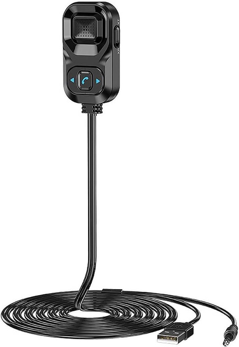 Bluetooth Adapter - Auto Aux Ontvanger - Muziek Streamen - Dubbele Functie - 10m Bereik - Zwart