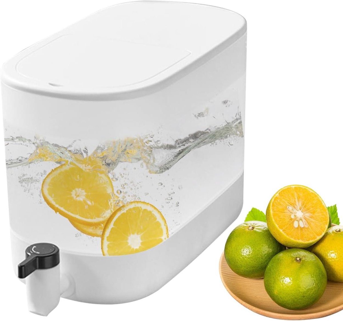 Drank Dispenser - Koelkast Pitcher - Dranken Koelen - Met Kraan - 4L - Wit