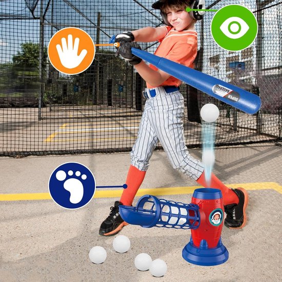 Honkbalset Kinderen - Pitching Machine - Sport Oefenen - Automatische Balworp - Tot 10 Meter - Elektrisch — afbeelding 3