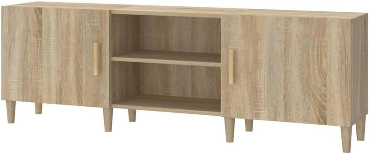 Tv-kast - Stereo meubel - Media opbergen - Vochtbestendig oppervlak - 150 cm breed - Sonoma eiken