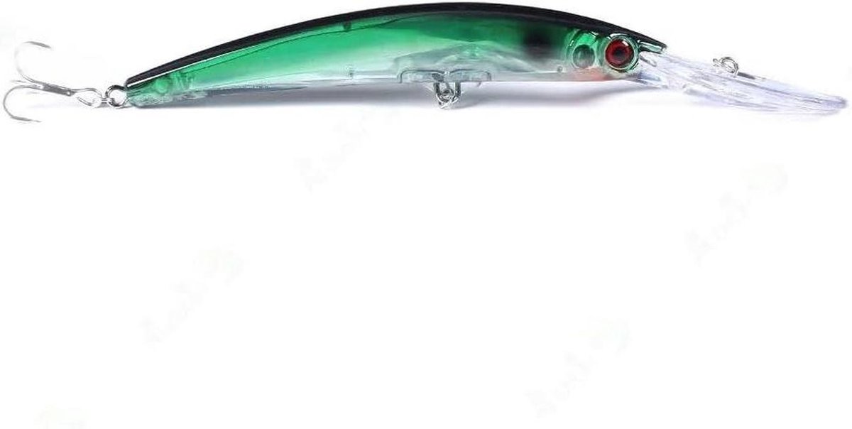 Visaas Kunstaas - Jerkbait Wobbler - Roofvis Vangen - Natuurgetrouwe Zwembeweging - 17 cm 235 g - Veelkleurig