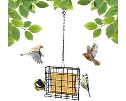 Vogelvoeder Hanger - Suet Feeder Buiten - Vogels Voeren - Eekhoornbestendig Ontwerp - 19.6 x 16.7 x 8.6 cm