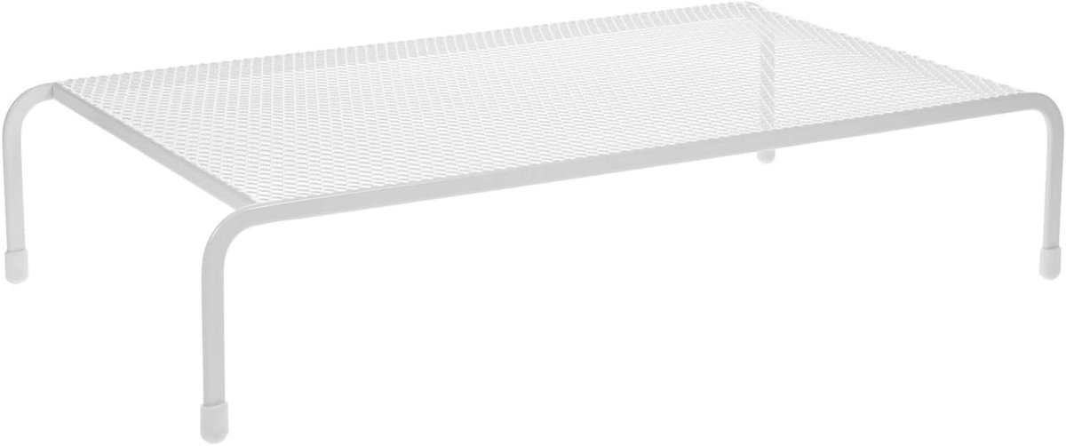 Monitor Verhoger - Bureau Plank - Ergonomisch Werken - Zonder Boren - 34 x 20 x 8 cm - Wit