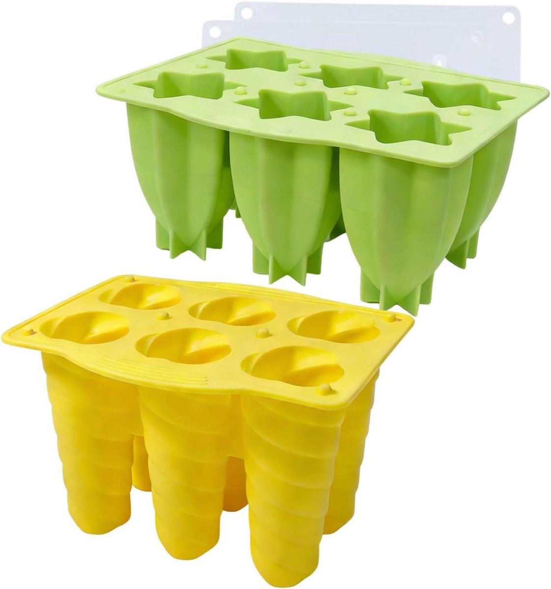 IJs lolly vormen - IJsvormpjes - Desserts maken - Met deksel - 2 stuks - Niet gespecificeerd