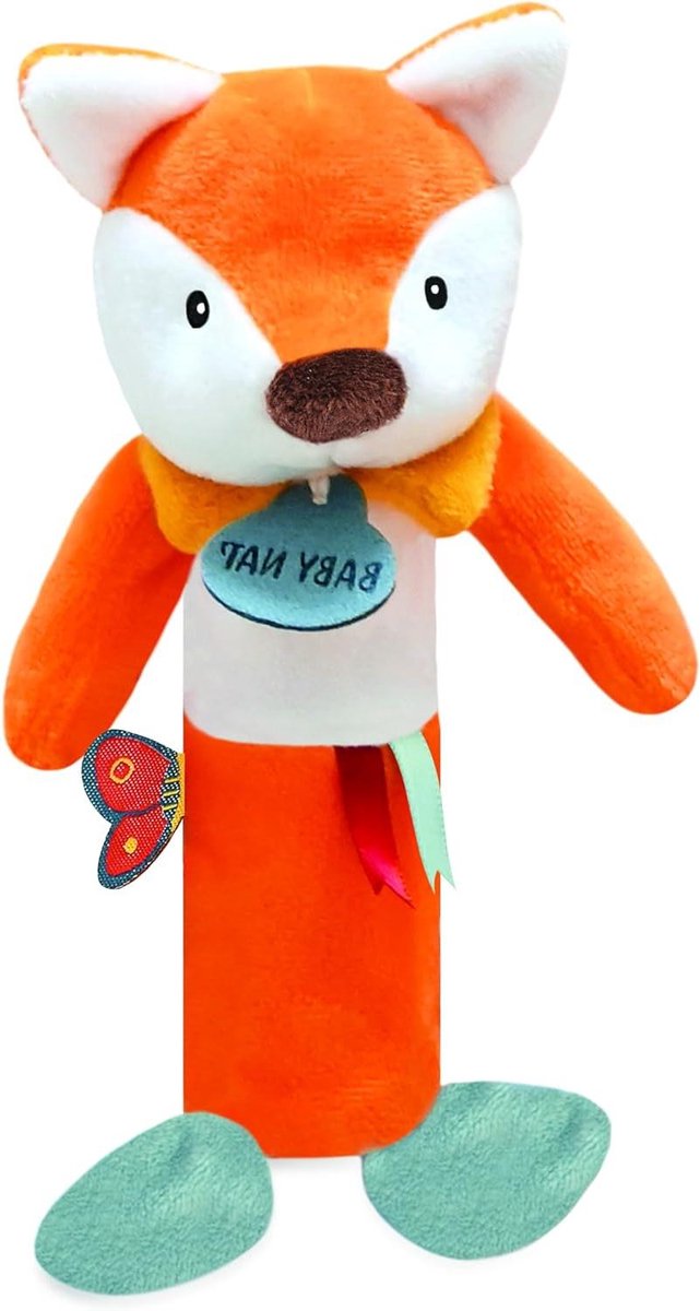 Baby Rammelaar - Speelgoed Vos - Baby Ontwikkeling - Zacht Pluche Materiaal - Vanaf Geboorte - Meerkleurig