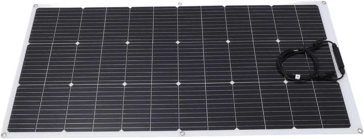 Zonnepaneel - Zonnelader - Energie Opwekken - Semi-flexibel Ontwerp - 120W - Zwart