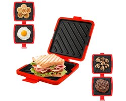 Siliconen Sandwichmaker – Tosti Apparaat – Bakplaat – Broodrooster – Tosti Broodrooster – Siliconen – Magnetron sandwichmaker – Panini maker