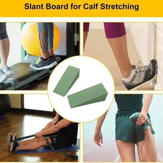 Yoga Wedge Back Block, 1 paar hoogte Yoga Foam Wedge, Squat Wedge Block Accessoires Ondersteunende Balans Pols Wedge Knie Pad Rugsteun Fitness Slant Board for Gym Stretching (Color : Green, Size : X — afbeelding 4