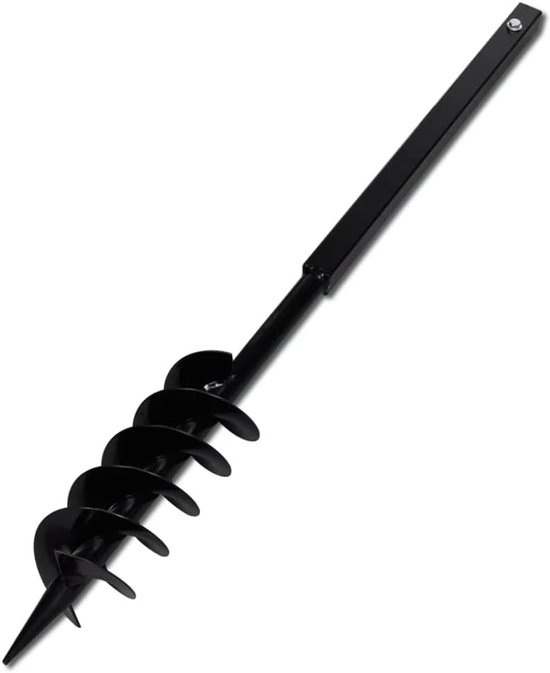 Grondboor Handvat - Bodemboor Tuin - Gaten Boren - Met Verlengbuizen - 100 mm - Zwart — afbeelding 3