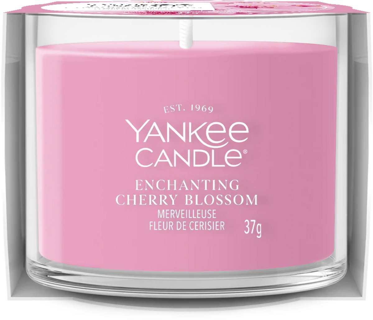 Yankee Candle Filled Votive - Enchanting Cherry Blossoms - 10 branduren - 1 stuk Roze