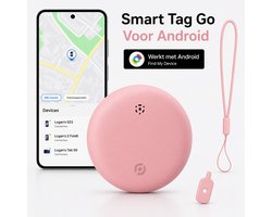 Android GPS Tracker – Real-time Locatie Volgsysteem – Werkt met Google Find My app- Alleen geschikt voor Android telefoons- Gecertificeerd - Batterij Vervangbaar - 24/7 live locatie meekijken - Licht roze