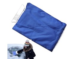 IJskrabber Handschoen - Voorruitkrabber Sneeuwborstel - Winterse Auto Reiniging - Warm En Droog Blijven - 26.7 x 16.7 cm - Blauw
