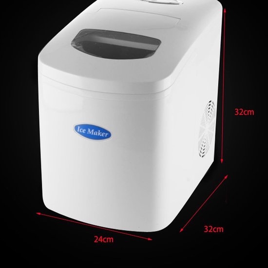 IJsblokjesmachine Aanrecht - Ijsmaker Portable - Snelle Drankkoeling - 9 Stuks In 7 Min - 26 Pond Per Dag - Wit — afbeelding 2
