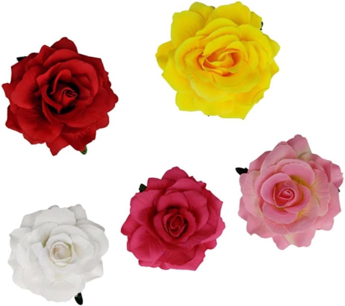 Bloemen Broche - Bloem Clips - Feestelijke Decoratie - Set van 5 stuks - 11 x 11 x 3 cm
