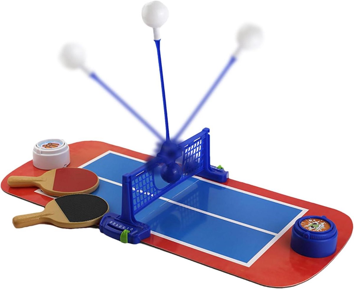 Tafeltennis Set - Bal Spel - Vaardigheden Ontwikkelen - Dynamisch Stuiter Systeem - 35 x 265 cm - Multicolor