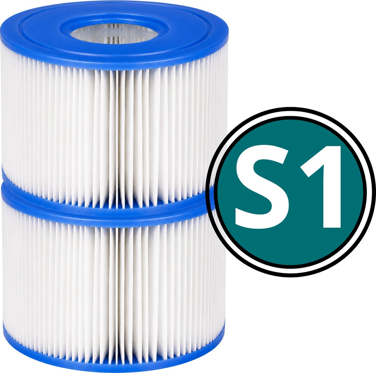2 stuks S1 Vervangfilter Geschikt voor INTEX S1 | Intex Filter S1 29001 | PureSpa Reservefilter Spa Cartridge | All Smiles Jacuzzi Filterpack