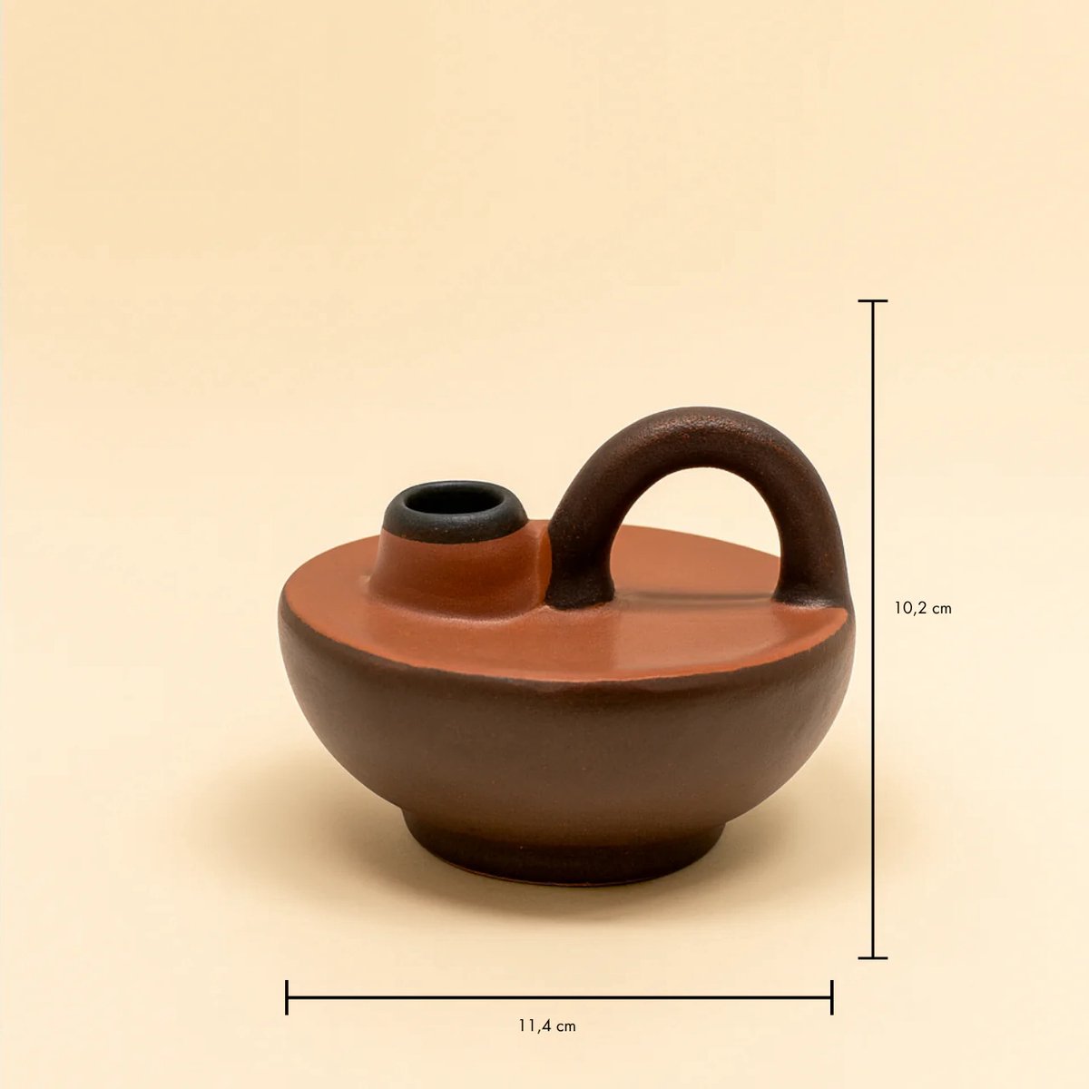 Loop Keramische Kaarsenhouder Small - H11cm - Ever Desi Studio