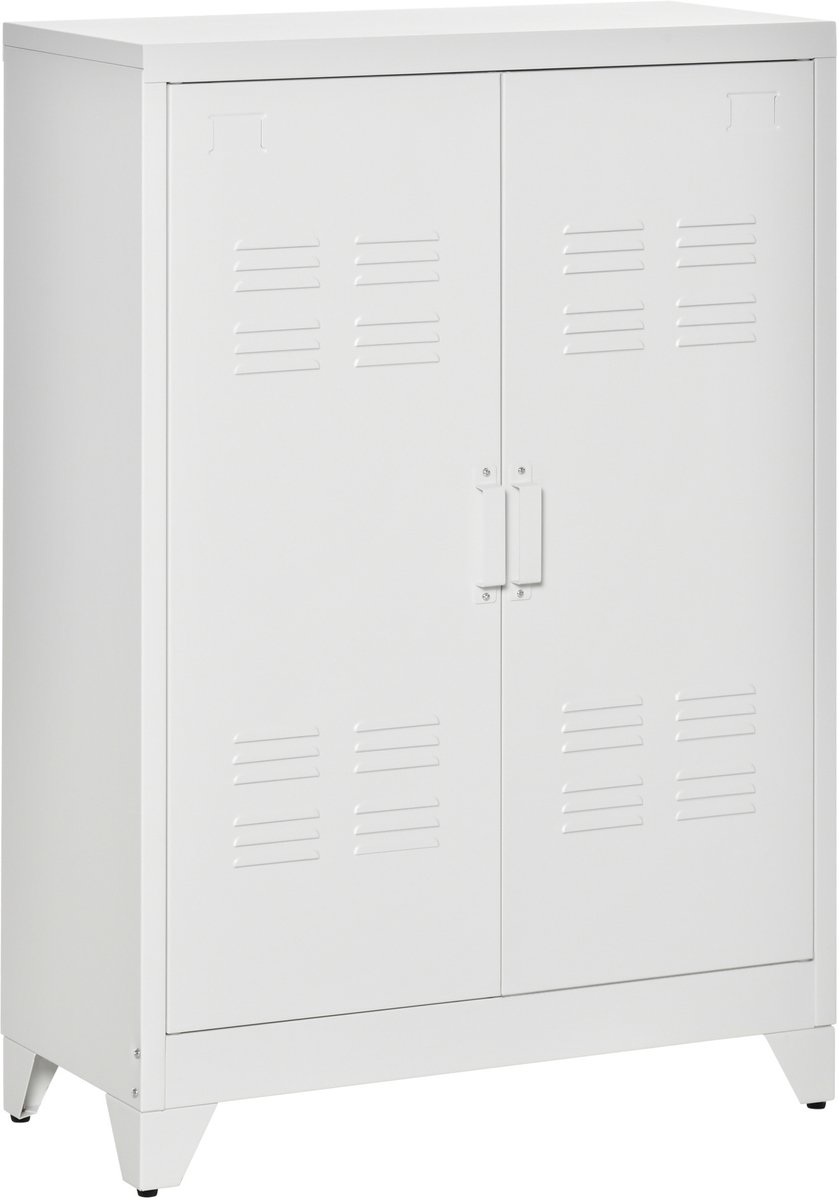 Lockerkast - Archiefkast - Kantoor - Opbergkast - Thuis - Organizer - Metaal - Wit