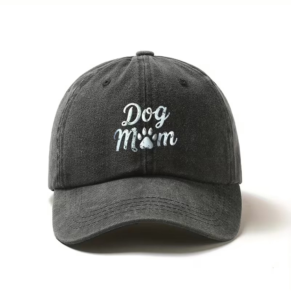 Dog Mom Pet - Pet voor Hondenliefhebbers - Geborduurd - Verstelbaar - Cadeau - Grijs | Petshop Seven