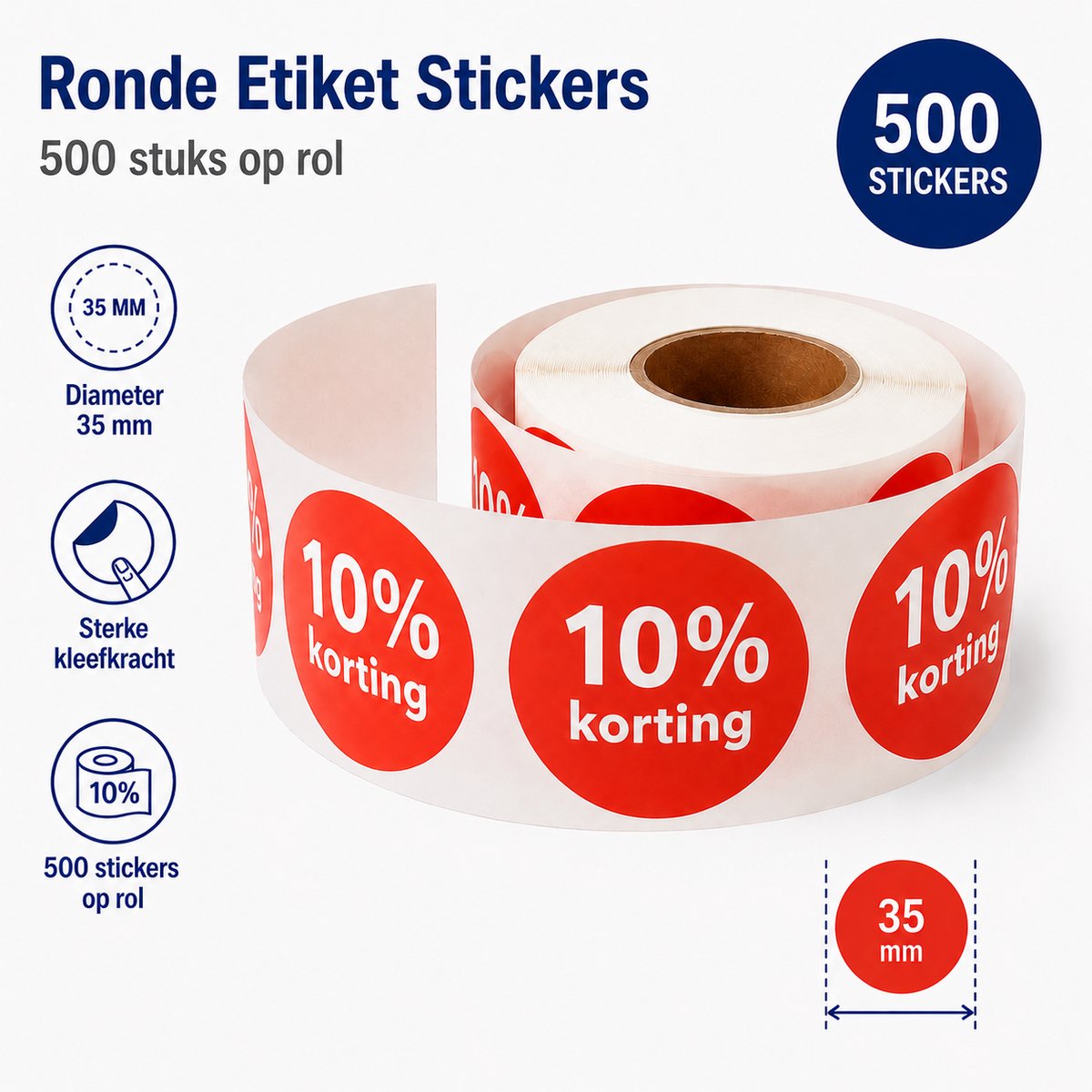 2000 Rode Ronde Stickers – 20 Mm Zelfklevende Puntstickers – Op 50 Vellen – Voor Papier, Hout, Plastic En Meer