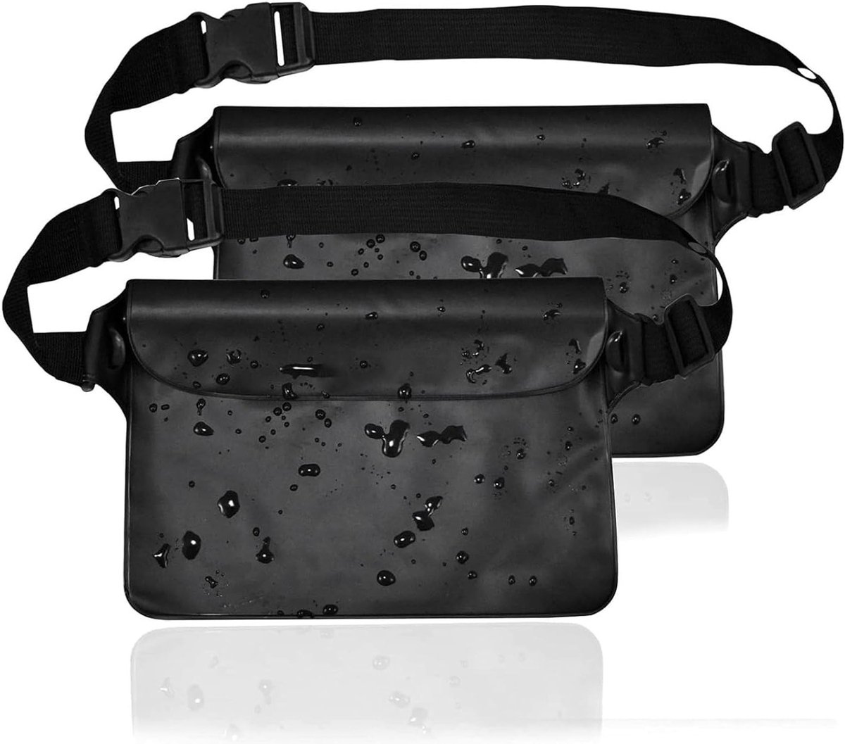 Waterdichte tas set van 2, zwart, ideaal voor reizen, sport en outdoor activiteiten
