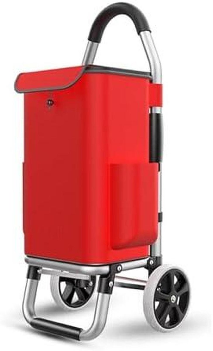 Winkelwagen - Boodschappentrolley - Boodschappen Doen - Geïsoleerde Voering - 36 Liter - Grijs