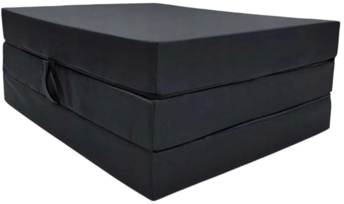 ODOL-PLUSZ Logeermatras 80x200x10 cm H3 – Opvouwbaar Vouwmatras met Draagtas – Schuimmatras voor Volwassenen, Camper en Logeerkamer, grafiet