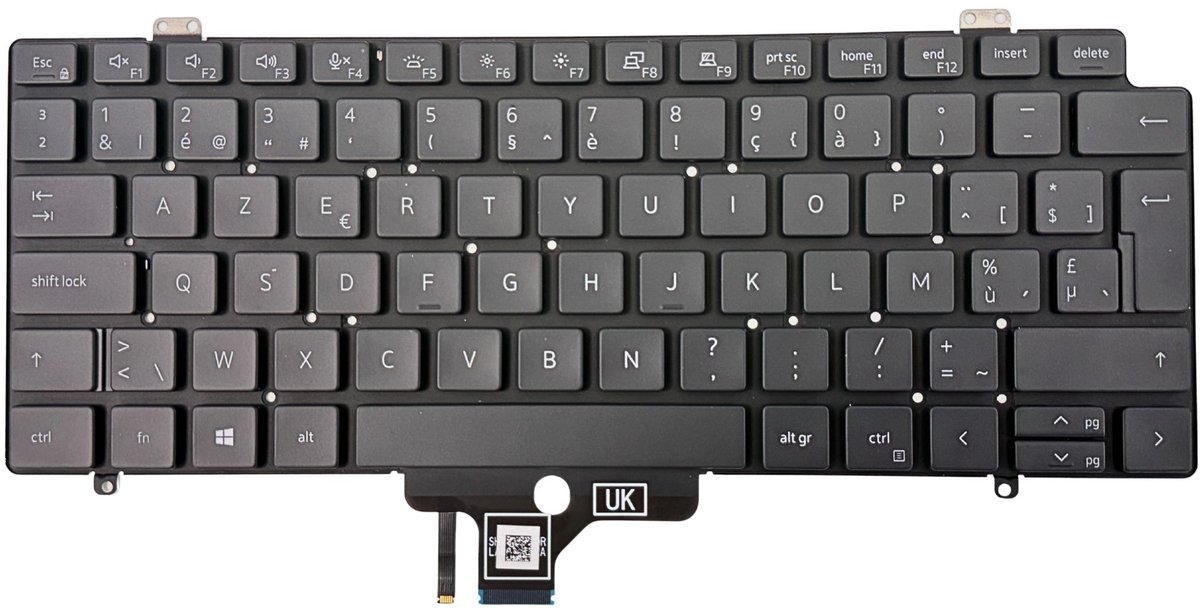 ZeLiT Vervangend Toetsenbord geschikt voor Dell Latitude 7410 - BE AZERTY - OEM - Backlit