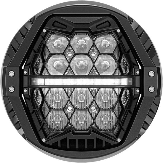 Motorfiets Koplamp - LED Verlichting - Veilig Rijden - Helder Licht - 7 Inch - Amber DRL — afbeelding 2