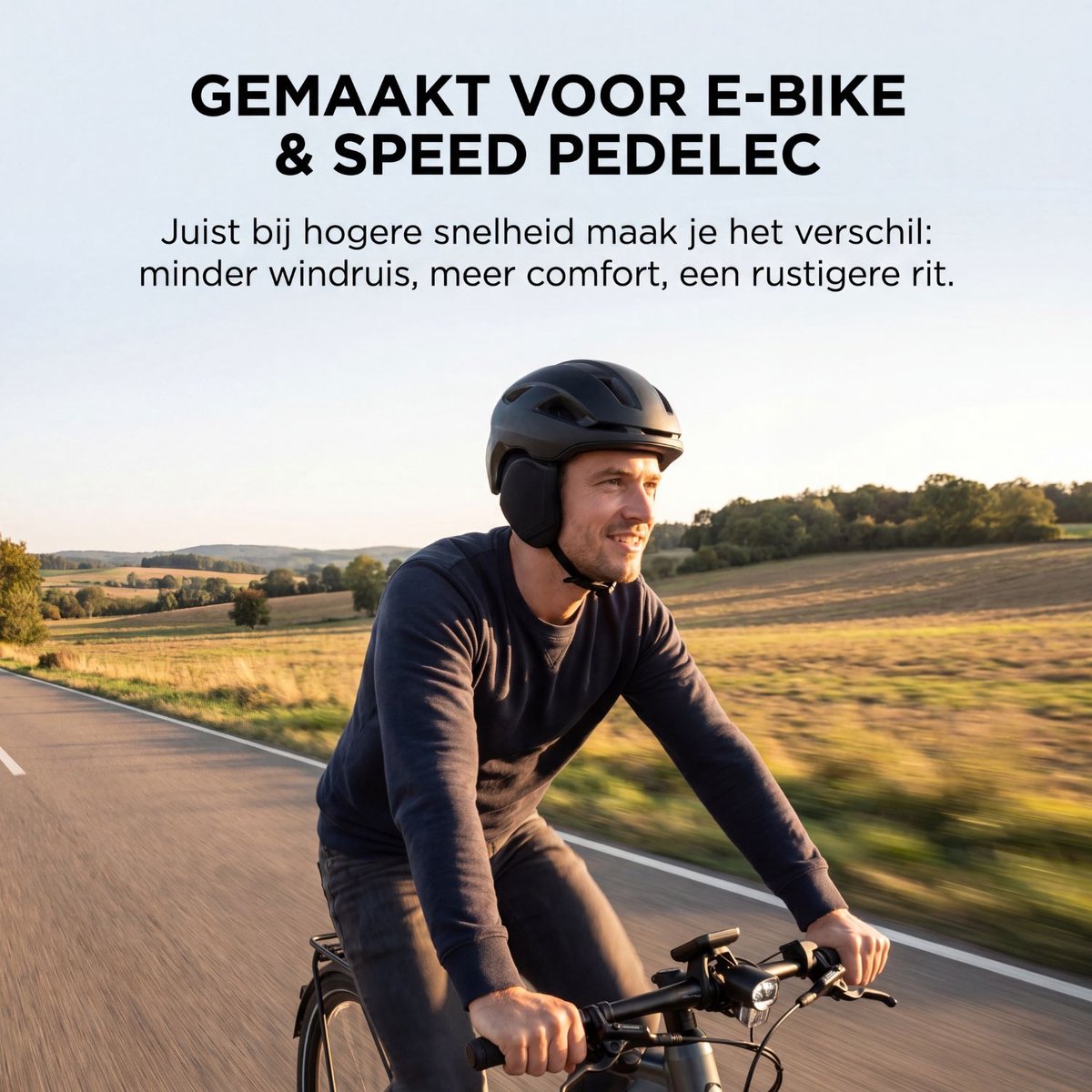 GO-OFF Oorkappen Fietshelm Set Maat M – Wintervoering & Zomer Oorbescherming tegen Windgeruis – Voor Fietshelm, E-Bike en Speed Pedelec Helm thumbnail 3
