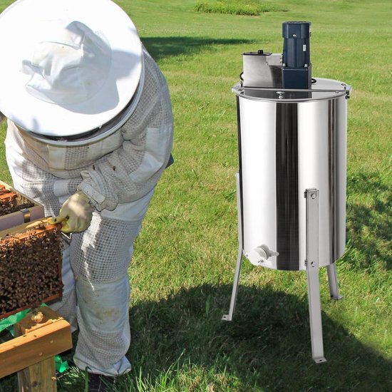 HoningExtractor - Honingmachine - Honing Snel Scheiden - 3 Frames Tegelijk - 38x60 cm - Zilver — afbeelding 3