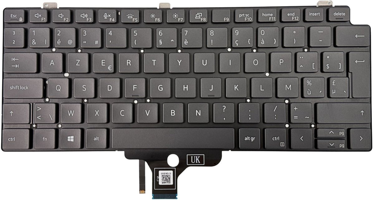 ZeLiT Vervangend Toetsenbord geschikt voor Dell Latitude 7310 - BE AZERTY - OEM - Backlit