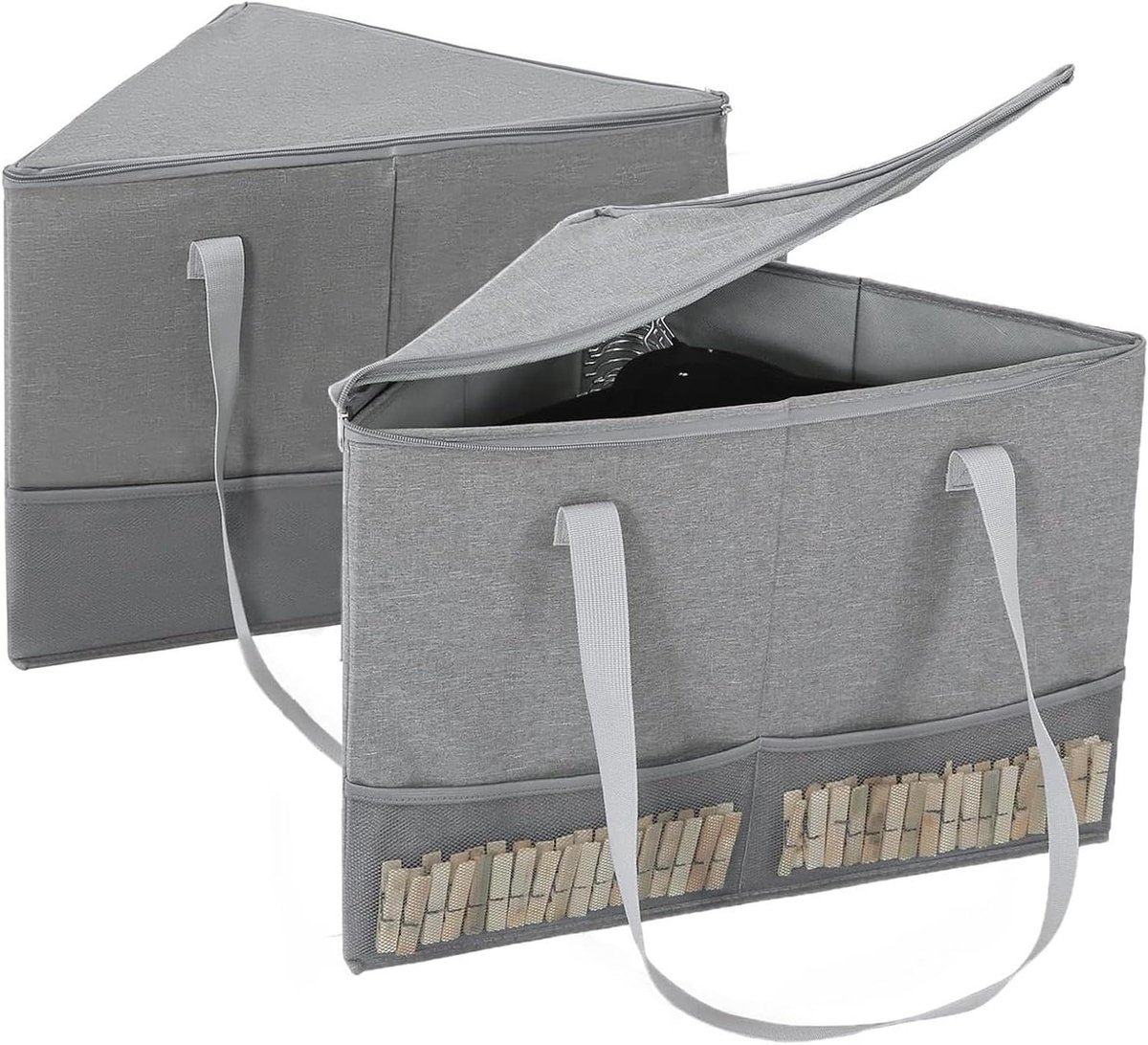 Hanger Organizer - Kast Opberger - Kleding Opbergen - Driehoekig Hoekontwerp - 54 cm - Grijs