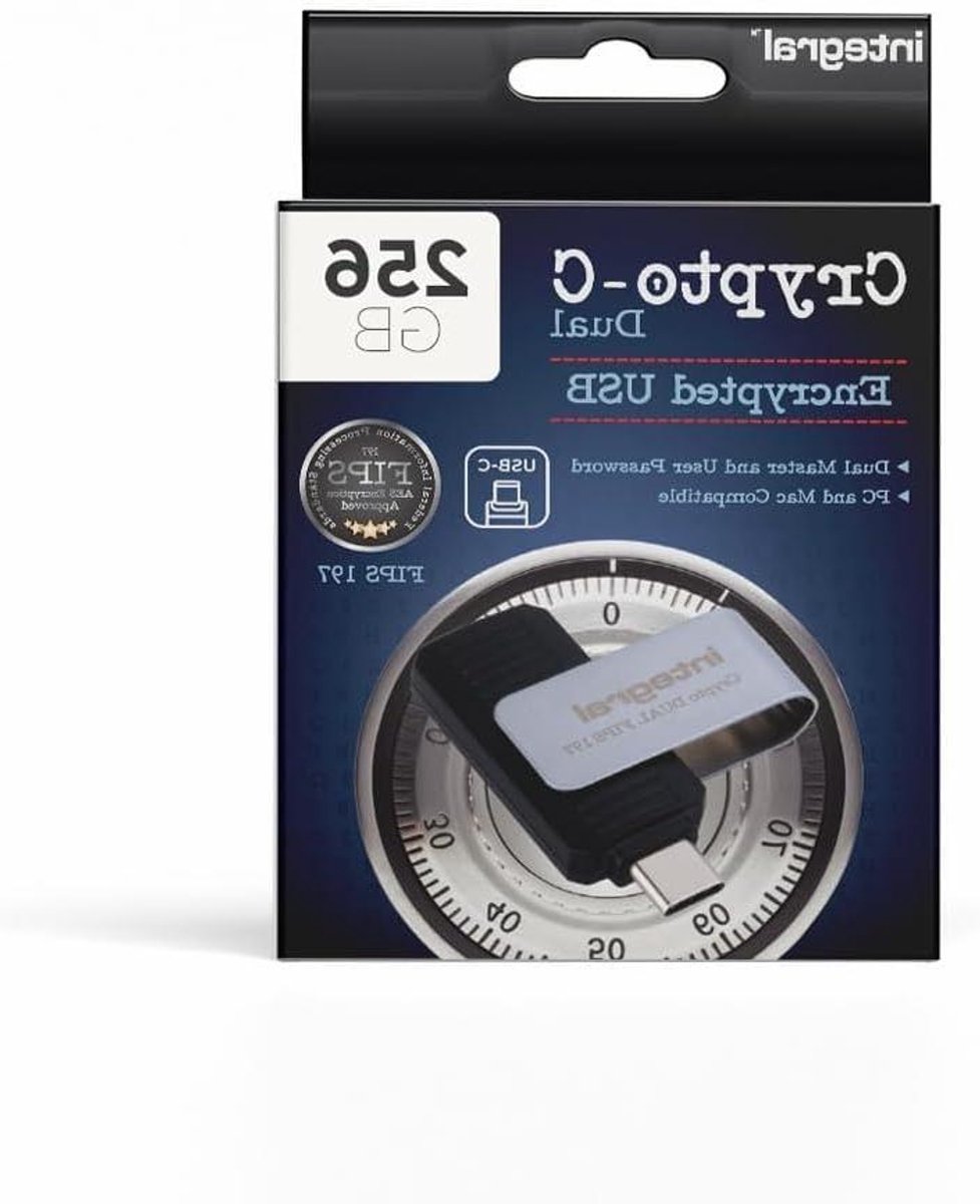 Gecodeerde USB Stick - Flashgeheugen - Veilige Data Opslag - Dubbel Wachtwoord Bescherming - 256 GB - Zwart