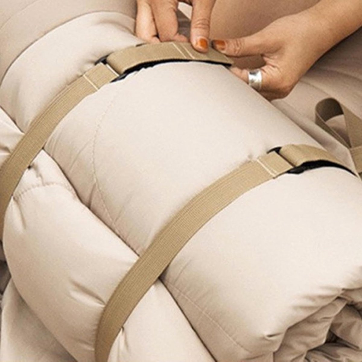 Bagageband - Spanbanden - Bagage Vastzetten - Dubbele Gesp - 135 cm - Khaki