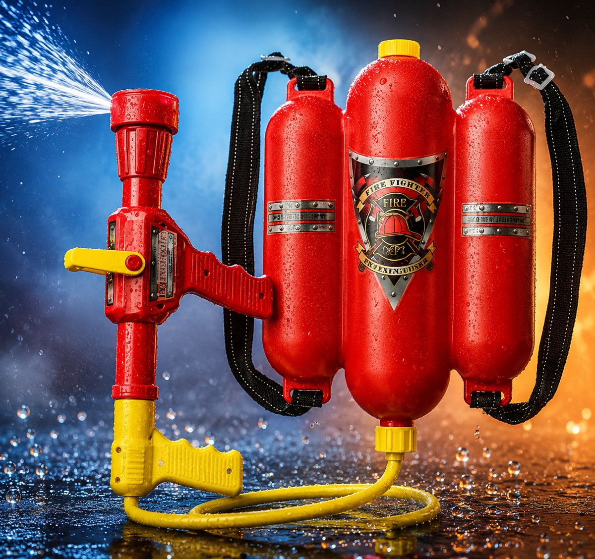 WVspecials brandweer Brandblusser Rugzak Waterpistool - Rood - Waterpistool Space met Pomp - Waterpistool - Super Soaker - Water Pistool - Waterpistool Jongens - Watergeweer — afbeelding 2