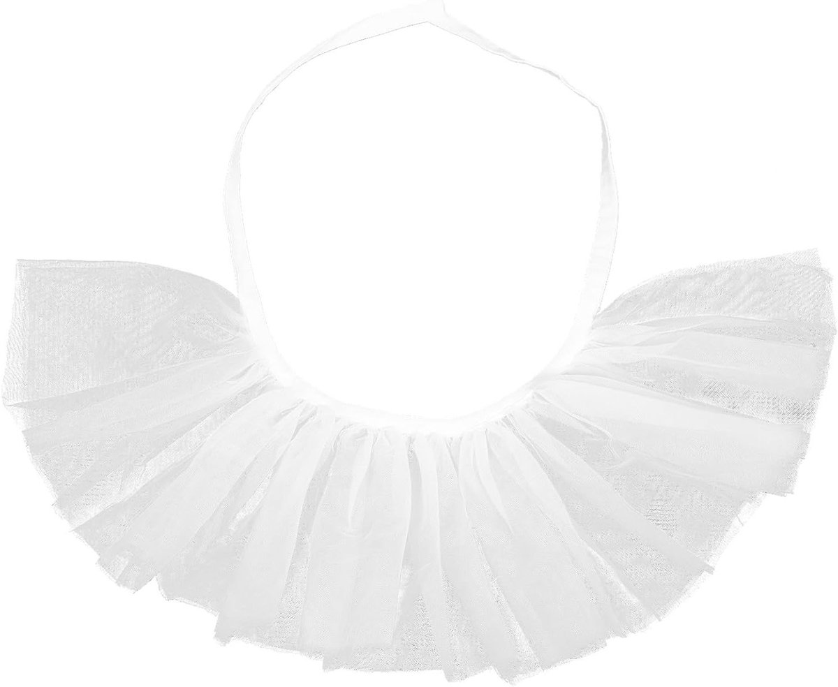 Tulle Kraag voor Clown Kostuum in Victoriaanse Stijl - Rimpel Mesh Kraag voor Theater, Cosplay en Podiumoptredens