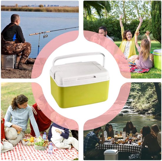 Ijsbox Koeler - Lekvrije Koelbox - Buitenactiviteiten - Handige Draagbaarheid - 6 Liter - Wit — afbeelding 5
