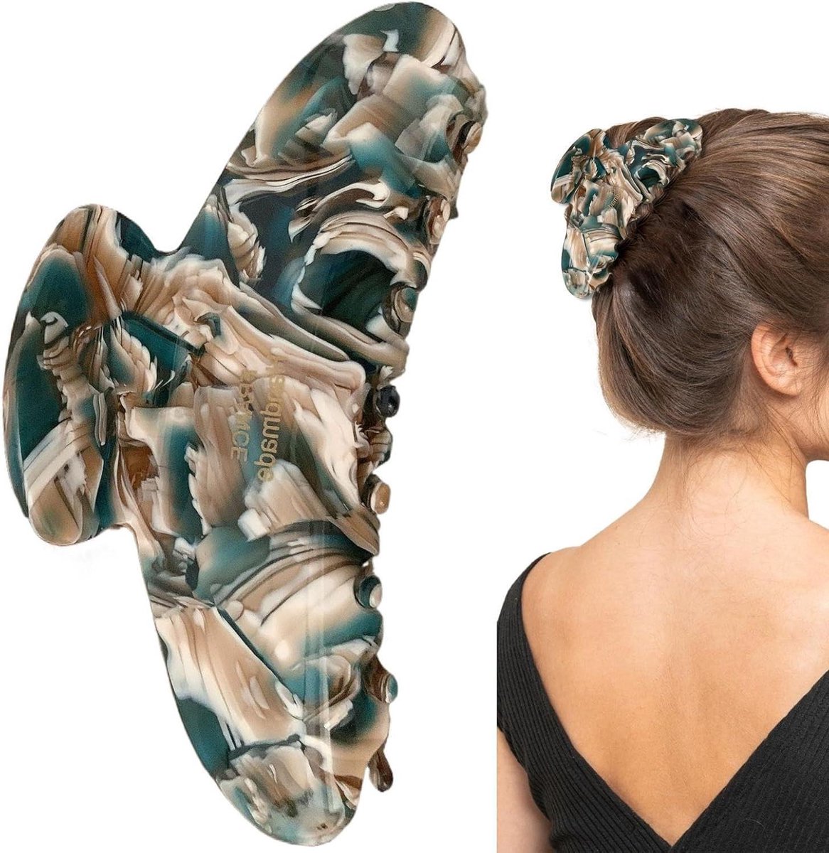 Klaauw Clip - Haarclip Haarklem - Haar Stylen - Sterke Houdgreep - 10.5 cm - Tortoise
